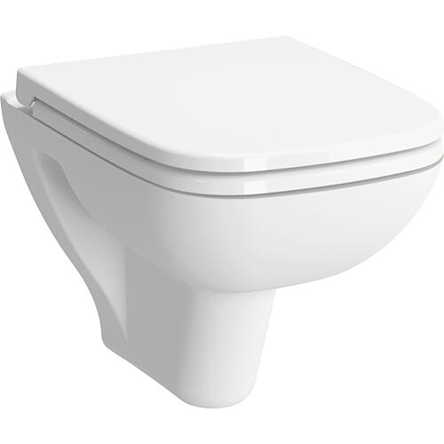 Compact wall-mounted washdown toilet, angular shape Standard 1