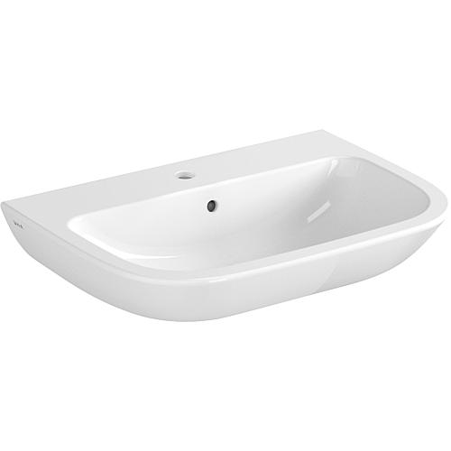 Washbasin Vitra S20 650x470mm, white, with overflow 1 tap hole in the centre