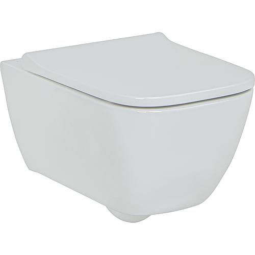 Toilet seat Smyle Square, narrow design, soft close Anwendung 1