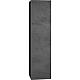 Tall cabinet ELA with soft close, body black smt, front dark concrete, 400x1600x350 mm