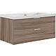 Base cabinet + ceramic washbasin EPIL, hemp elm, 2 drawers 1060x550x510 mm