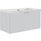 Base cabinet + washbasin EPIL in ceramic, stone grey, 1 drawer, 860x550x510 mm