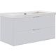 Base cabinet + ceramic washbasin EPIL stone grey, 2 drawers 860x550x510 mm