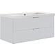 Base cabinet + ceramic washbasin EPIL stone grey, 2 drawers 1060x550x510 mm