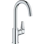 Washbasin mixer Grohe BauEdge L size, projection 140 mm, chrome, push-open drain