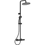 Ceratherm T25 shower system, with telescopic function, matt black