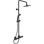 Ceratherm T25 shower system, with 1-function hand shower, matt black