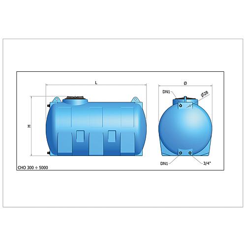 Regenwassertank, liegend Anwendung 1