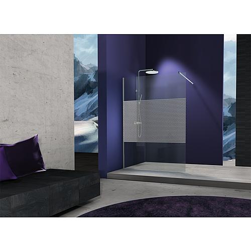 Simeri walk-in shower enclosure, 1 side panel with stabilising rod  Standard 1
