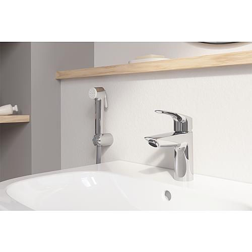 Waschtischmischer Grohe Eurosmart S-Size Ausladung 109 mm chrom Push-Open Ablauf