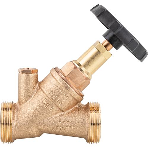 KEMPER RG free-flow valve with drain plug G1/4, ET DN25 (1")