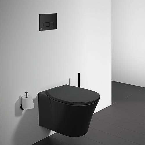 Wall washdown toilet Connect Air, black rimless Anwendung 4