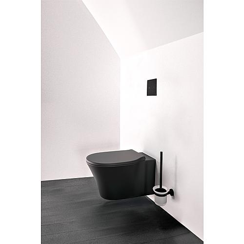 Wall washdown toilet Connect Air, black rimless Anwendung 5