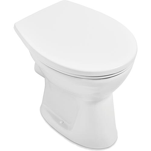 Villeroy & Boch NEWO rimless pedestal shallow flush toilet, horizontal outlet