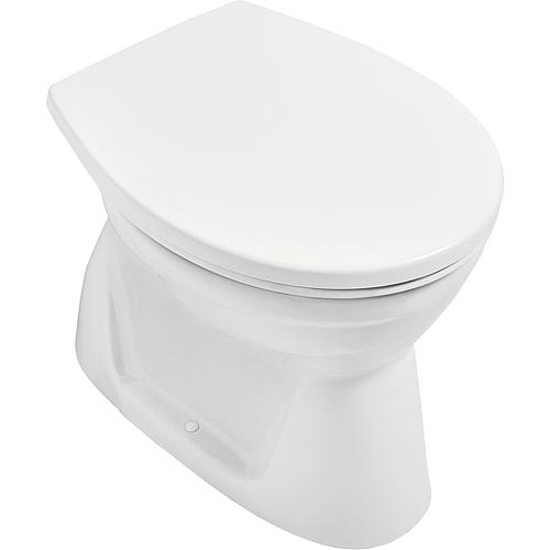 Newo pedestal wash-out toilet, rimless, vertical outlet Standard 1