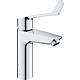 Mitigeur lavabo Grohe Eurosmart M-Size, chrome avec protection thermique anti-brûlure levier long