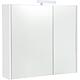 Akira mirror cabinet with LED lighting, 800x700x155mm, white high gloss, 2 doors