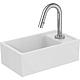 Hand basin package Ideal Standard Eurovit + pillar tap Idealstream WxHxD: 370x120x210 mm shelf on the right