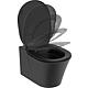 Wall washdown toilet Connect Air, black rimless Anwendung 3