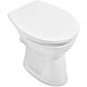 Newo pedestal wash-out toilet, rimless, horizontal outlet Standard 1