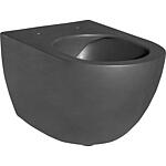 Combi-Pack Elanda Wand-Tiefspül-WC, schwarz matt, spülrandlos, mit WC Sitz softclose