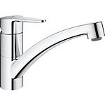 Sink mixer Grohe BauEco, swivel spout, projection 231 mm, chrome