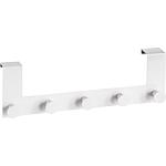 Strip metal door hook, white