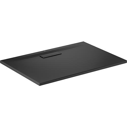 Duschwanne Ultra Flat Quadrat 1000x25x700 mm Acryl, schwarz