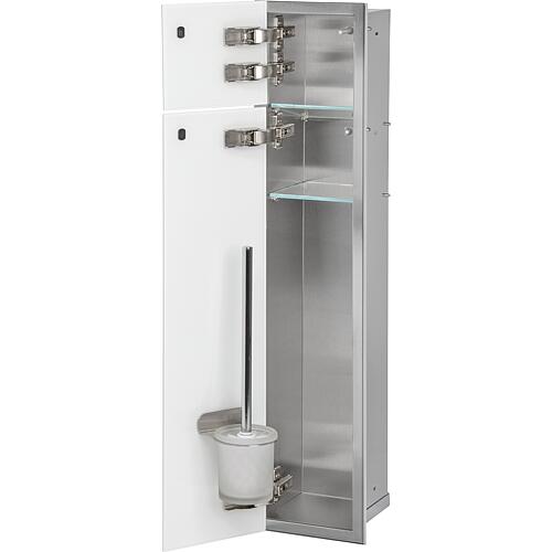 Built-in toilet unit Zero, enclosed 800, 2 glass doors Standard 3