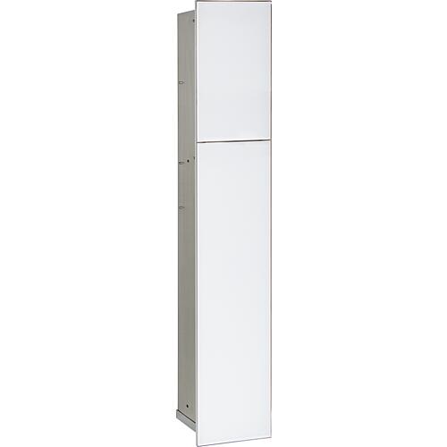 WC wall-mounted container Zero flush-mounted, closed, height 950mm, 2 glass doors