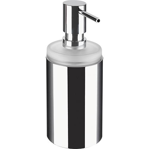 Hewi soap dispenser, glass with holder, Sys 162, chrome holder