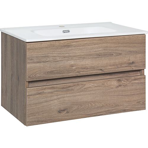 Bathroom furniture set Kora, 2 drawers, Nabucco oak, width 805 mm