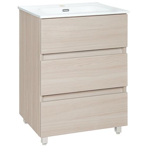 Kora XL washbasin base cabinet with ceramic washbasin
605 mm width Standard 2