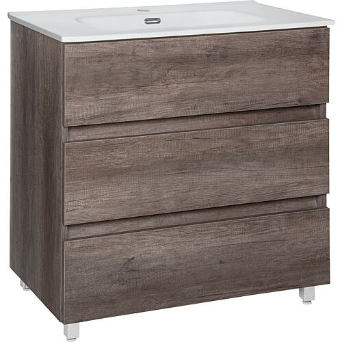 Kora XL washbasin base cabinet with ceramic washbasin
805 mm width Standard 1