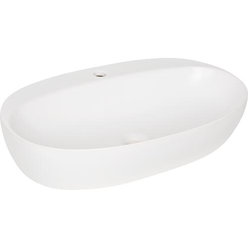 Counter washbasin Elanda 700x420 mm with tap hole, ceramic, gloss white