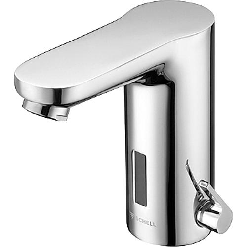 Washbasin mixer Schell CELIS E HD-M, battery operation, projection 130 mm, chrome