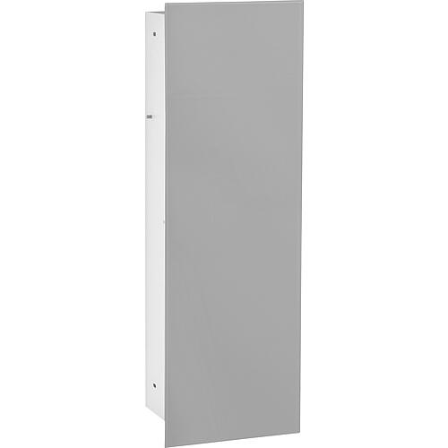 WC wall-mounted container Flat, closed, height 450mm, 1 glass door