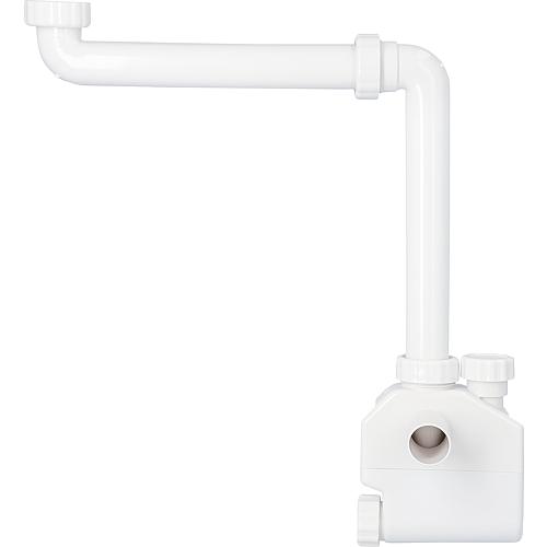 Washbasin flat space-saving siphon DN32(1 1/4")xØ32mm with cleaning opening, for furniture substructure