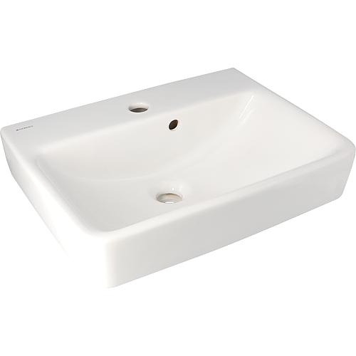 Hand washbasin Geberit Renova Plan, WxHxD: 480 x 165 x 380 mm, white