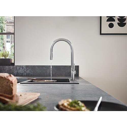 Mitigeur évier Hansgrohe 210 Talis M54 avec douchette extractible Anwendung 1