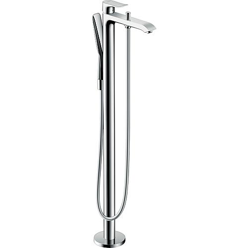 Mitigeur de baignoire Hansgrohe Metris montage au sol avec douchette saillie 209 mm chrome