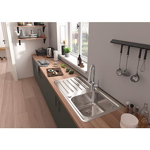 Built-in sink Hansgrohe 400 S4113-F400 with draining board
