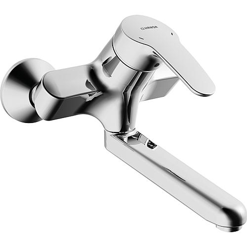 Wall washbasin mixer Hansa Hansamix, swivel spout, projection 246 mm, chrome