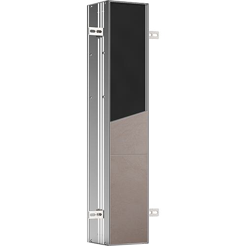 Conteneur encastré WC aluminium asis plus 803 mm, 1 porte pouvant être carrelée Standard 1