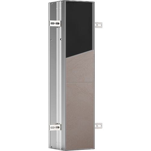 Conteneur encastré WC aluminium asis plus 658 mm, 1 porte pouvant être carrelée Standard 1