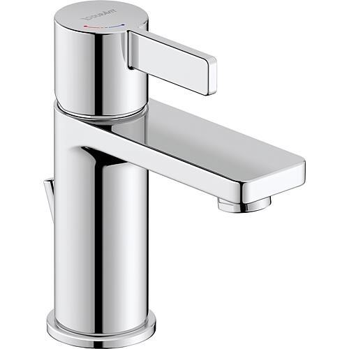 Duravit D-Neo S washbasin mixer with drain set, cold centre position, 94 mm projection, chrome