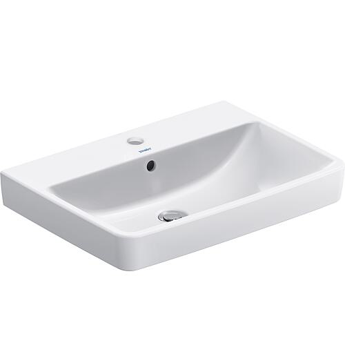 Washbasin Duravit no. 1 W x H x D: 650 x 175 x 460 mm, with overflow, with 1 tap hole, white