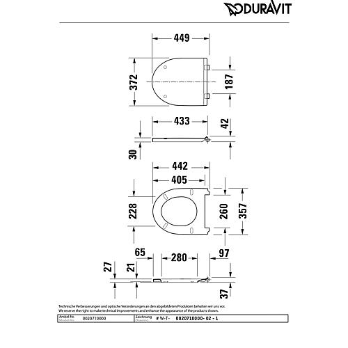 Toilet seat Duravit No. 1