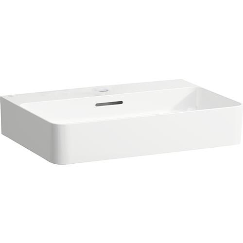 Counter washbasin Laufen Val, 600x155x420 mm, 1 t/hole, w.o/flow, ground white