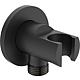 Wall connection elbow with shower holder Ideal Standard Idealrain round matt black